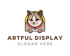 Cute Pet Cat logo design