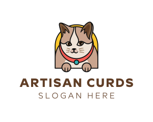 Cute Pet Cat logo design