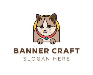 Cute Pet Cat logo design