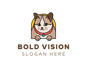 Cute Pet Cat logo design