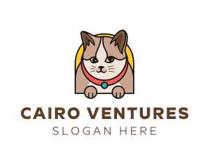 Cute Pet Cat logo design