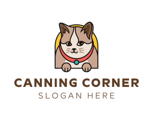 Cute Pet Cat logo design