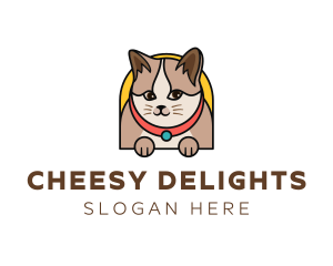 Cute Pet Cat logo design