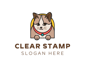 Cute Pet Cat logo design