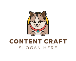 Cute Pet Cat logo design