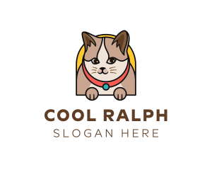 Cute Pet Cat logo design