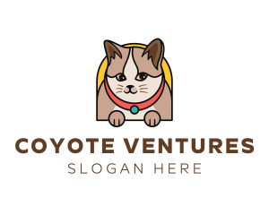 Cute Pet Cat logo design