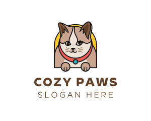 Furry - Cute Pet Cat logo design