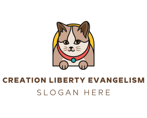 Cute Pet Cat logo design