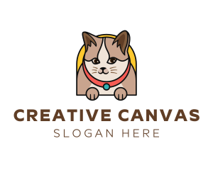 Cute Pet Cat logo design