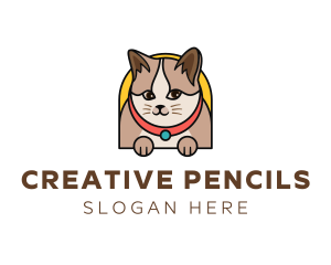 Cute Pet Cat logo design