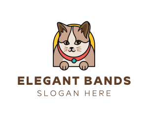 Cute Pet Cat logo design