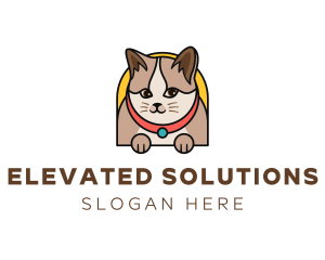 Cute Pet Cat logo design