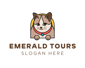 Cute Pet Cat logo design