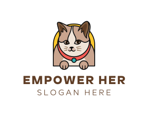 Cute Pet Cat logo design