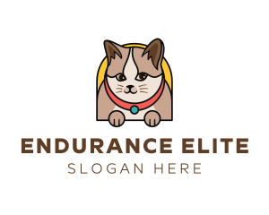 Cute Pet Cat logo design