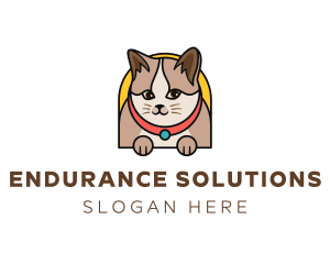 Cute Pet Cat logo design