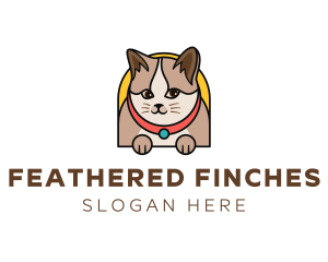 Cute Pet Cat logo design