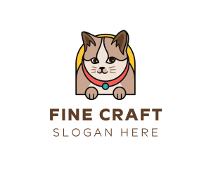 Cute Pet Cat logo design