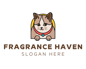 Cute Pet Cat logo design