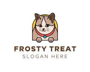 Cute Pet Cat logo design