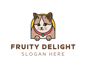 Cute Pet Cat logo design