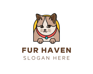 Fur - Cute Pet Cat logo design