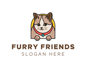 Furry - Cute Pet Cat logo design