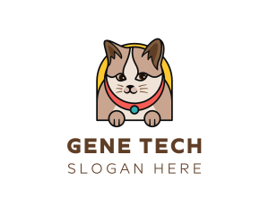 Cute Pet Cat logo design