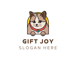 Cute Pet Cat logo design