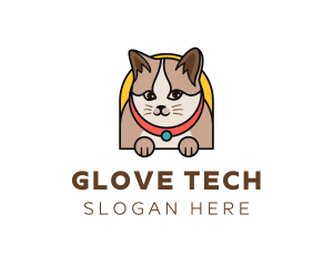 Cute Pet Cat logo design