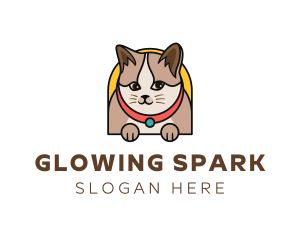 Cute Pet Cat logo design