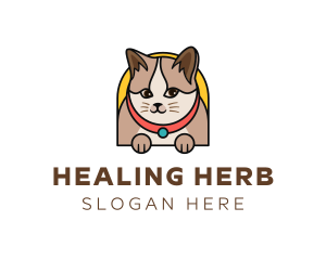 Cute Pet Cat logo design