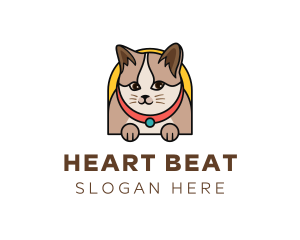 Cute Pet Cat logo design