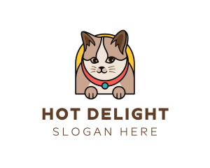 Cute Pet Cat logo design