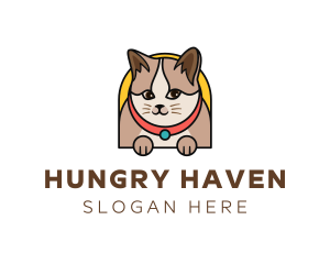 Cute Pet Cat logo design