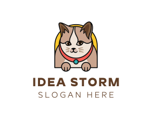 Cute Pet Cat logo design