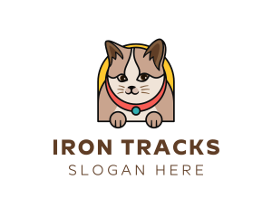 Cute Pet Cat logo design