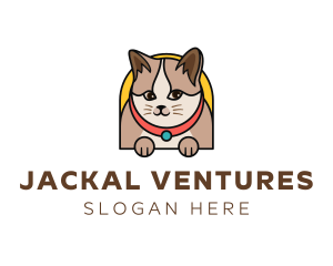 Cute Pet Cat logo design