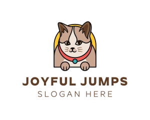 Cute Pet Cat logo design