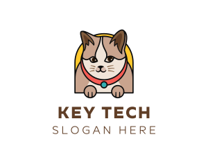 Cute Pet Cat logo design