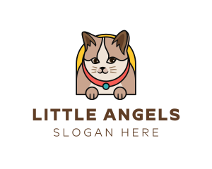 Cute Pet Cat logo design