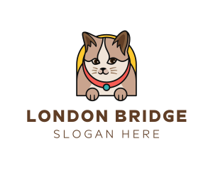 Cute Pet Cat logo design