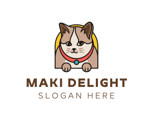 Cute Pet Cat logo design