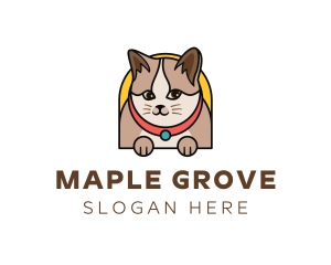 Cute Pet Cat logo design