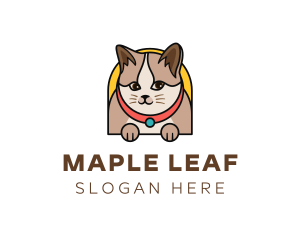 Cute Pet Cat logo design