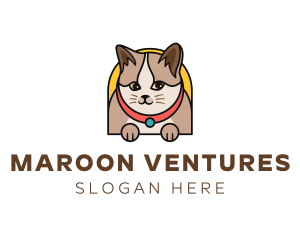 Cute Pet Cat logo design