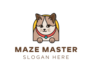 Cute Pet Cat logo design