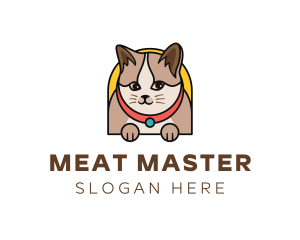 Cute Pet Cat logo design