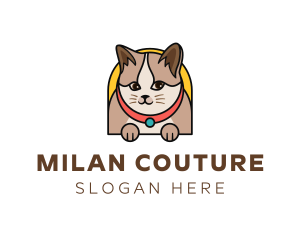 Cute Pet Cat logo design